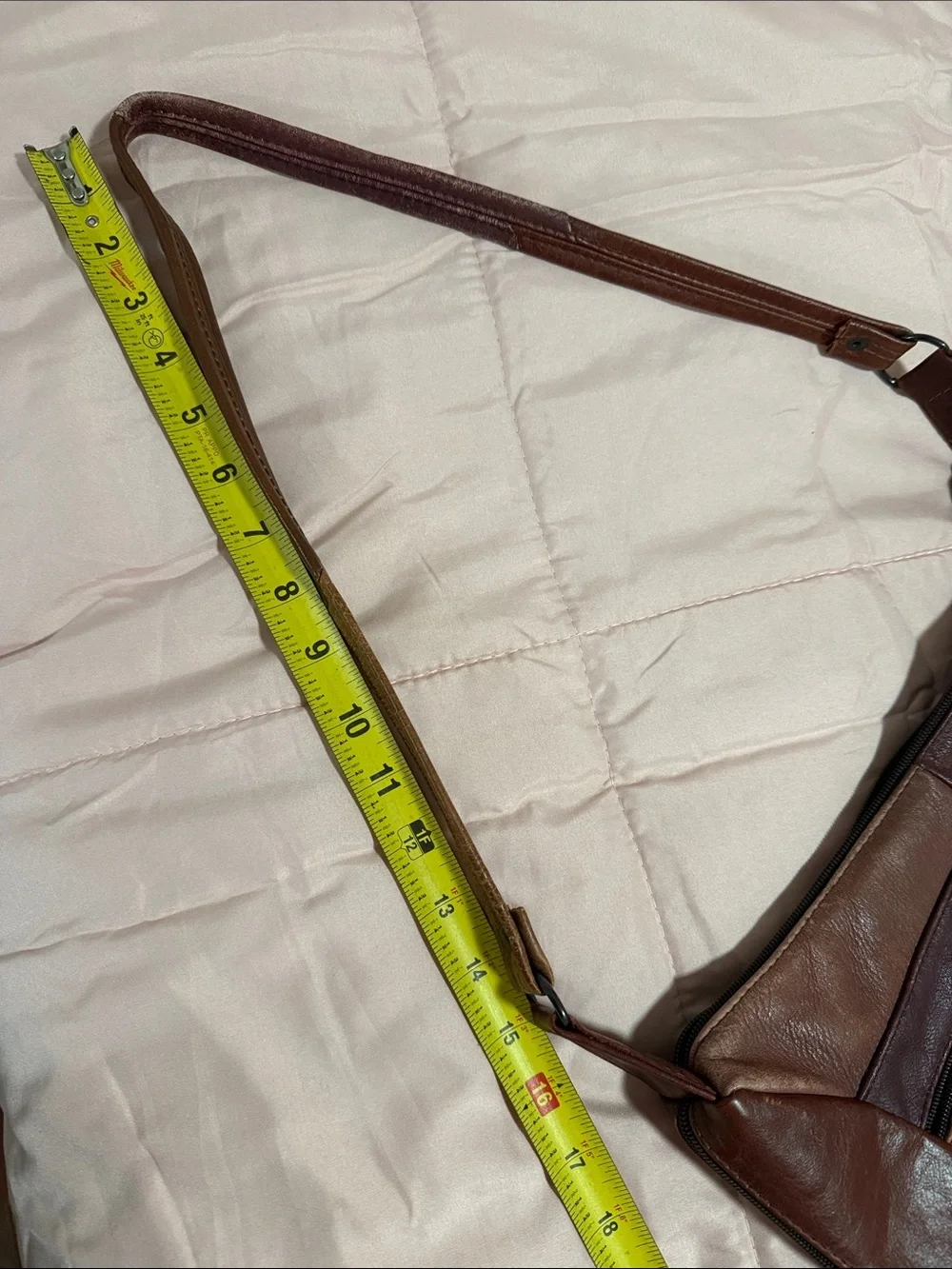 Leather Multi-Tone Crossbody Bag - Brown & Burgundy